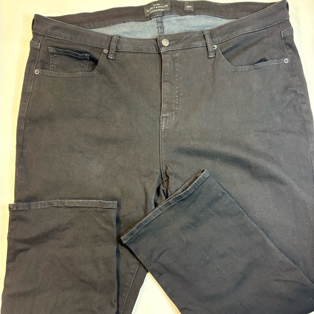 Lucky Brand Women's Black Straight Leg Jeans women’s plus size 22w
